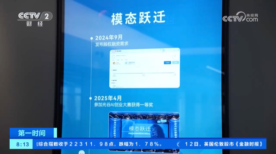 央视财经《第一时间》报道|模态跃迁创业成长历程